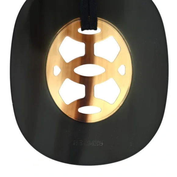 HERMES Necklace Buffalo Horn Brown